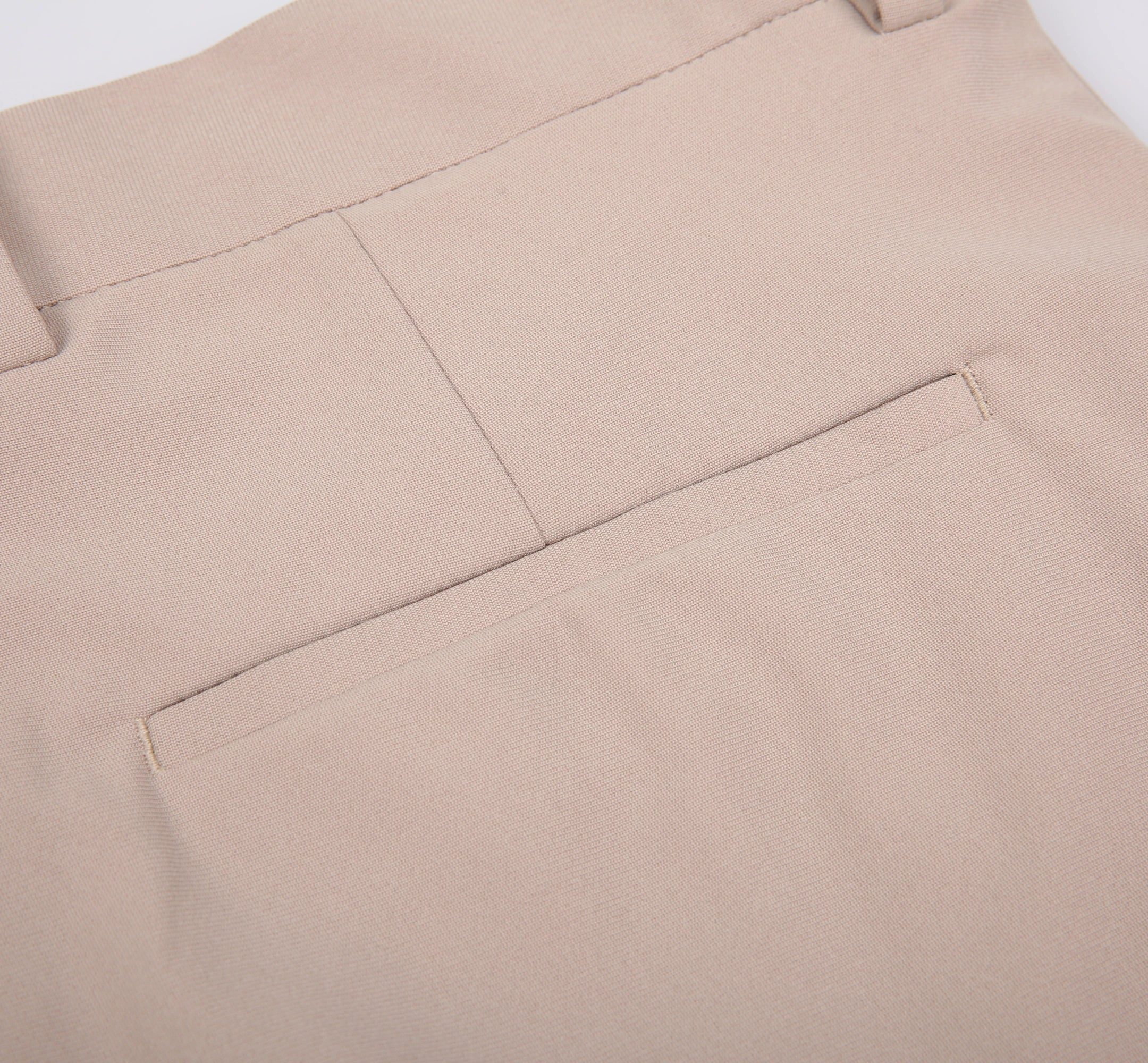 Tailored Khaki Wool Trousers