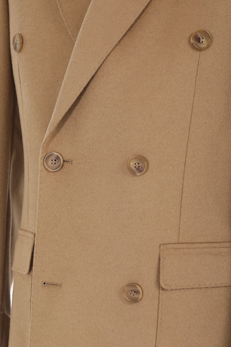 Double Breasted Overcoat with Notch Lapel