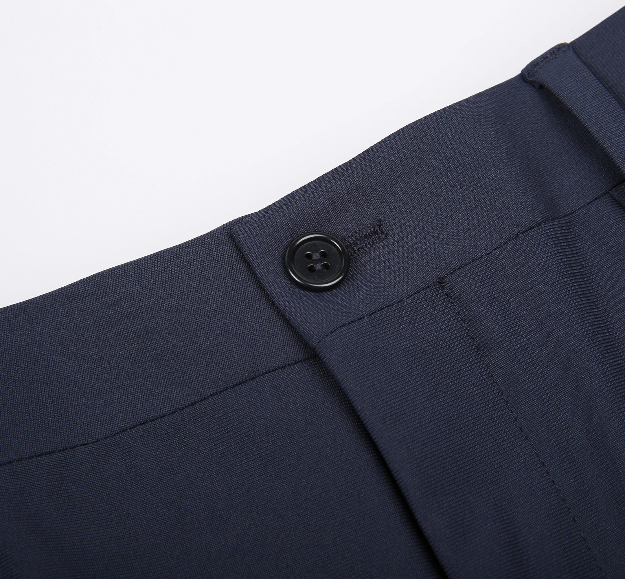 Tailored Navy Wool Trousers