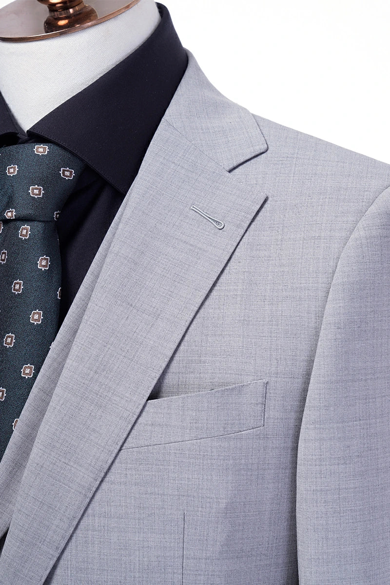 Three Piece Everyday Suit with Notch Lapel