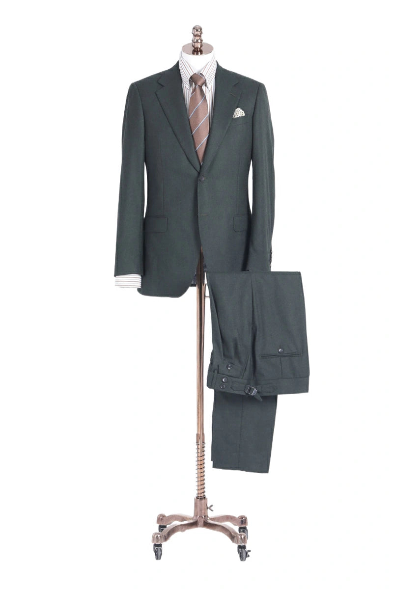 Single Breasted Suit with Pleated Trouser